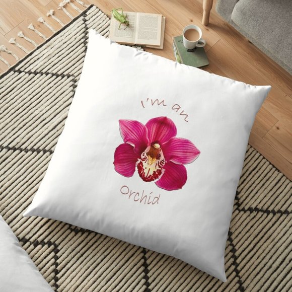 I'm An Orchid Floor Pillow - Picture 1 of 3